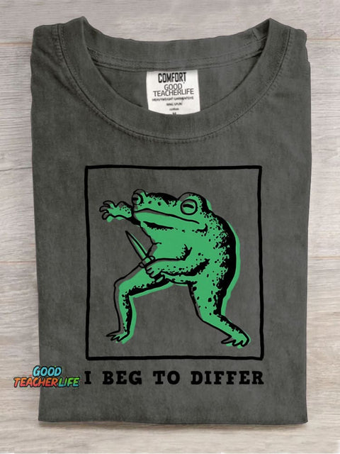 I Beg To Differ Decorative Pattern T-shirt