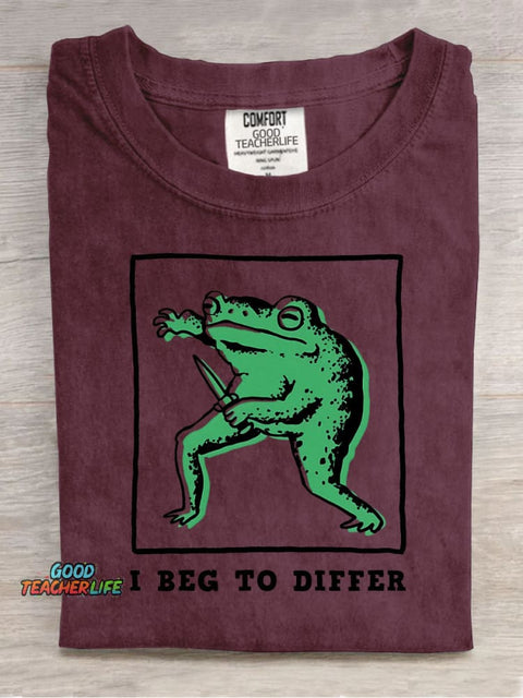 I Beg To Differ Decorative Pattern T-shirt