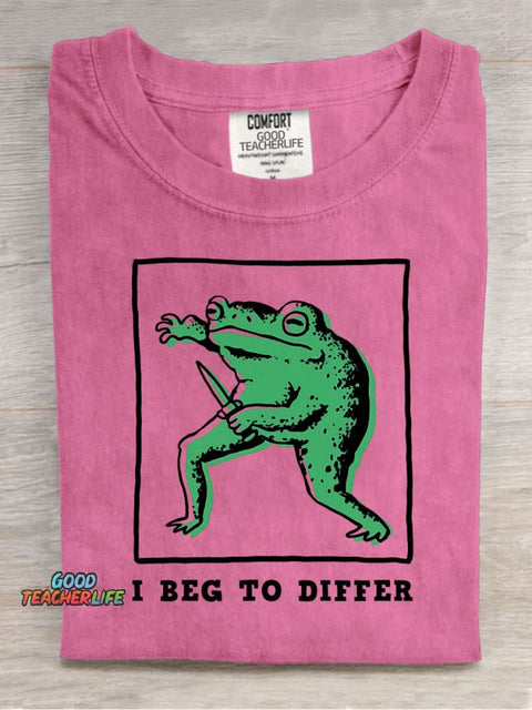 I Beg To Differ Decorative Pattern T-shirt
