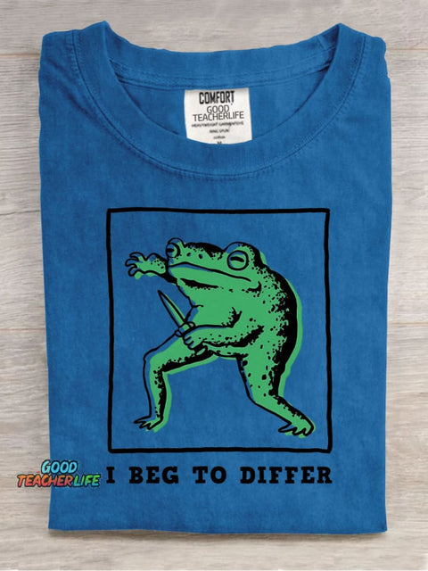 I Beg To Differ Decorative Pattern T-shirt