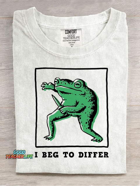 I Beg To Differ Decorative Pattern T-shirt