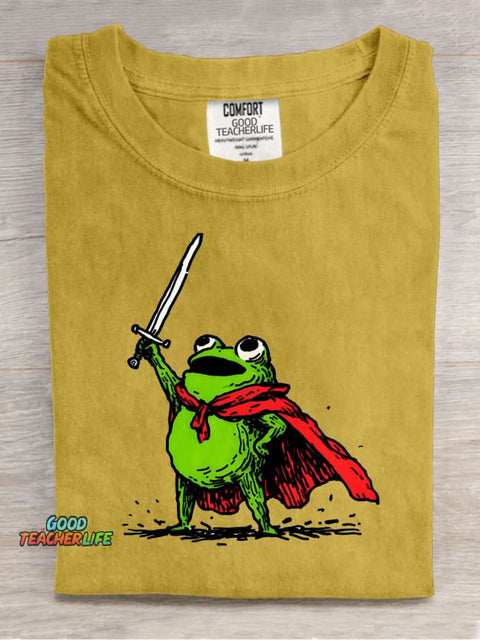 Warrior Frog Decorative Pattern T-shirt