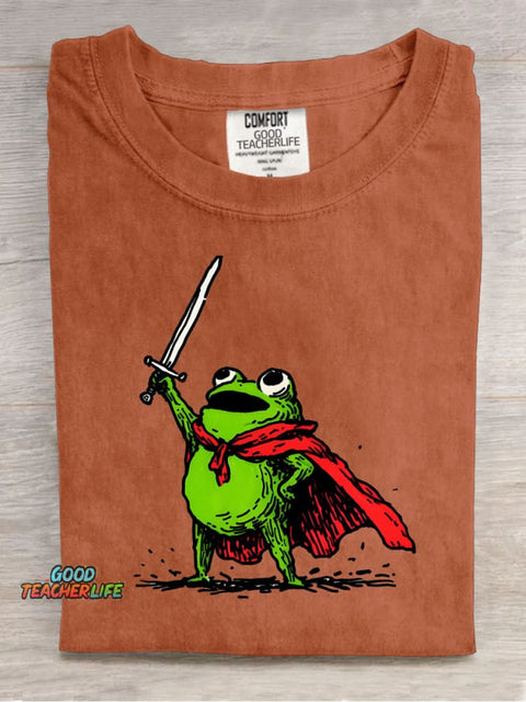 Warrior Frog Decorative Pattern T-shirt