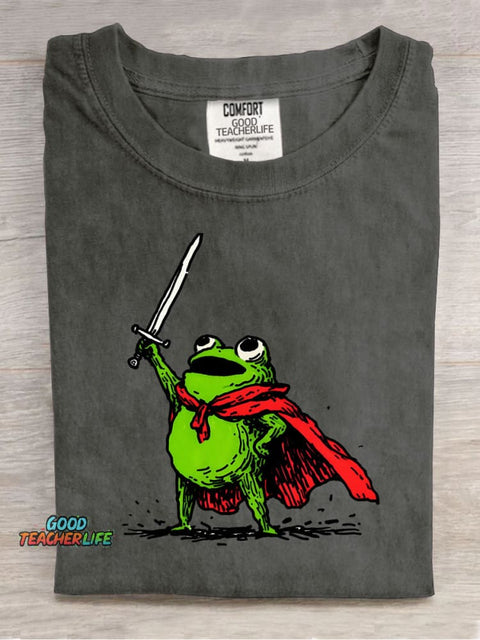 Warrior Frog Decorative Pattern T-shirt