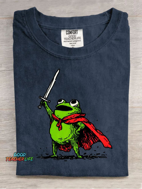 Warrior Frog Decorative Pattern T-shirt