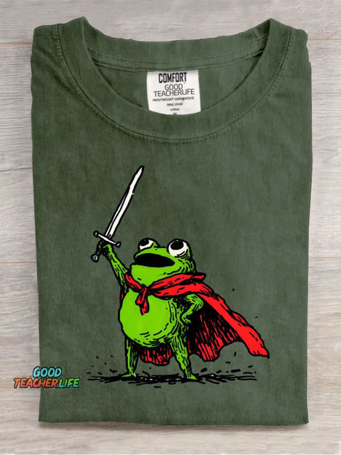 Warrior Frog Decorative Pattern T-shirt