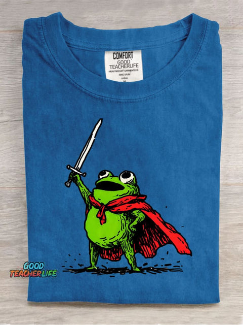 Warrior Frog Decorative Pattern T-shirt