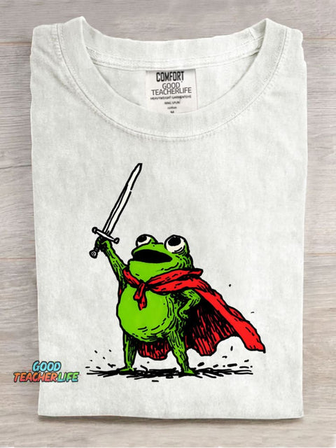 Warrior Frog Decorative Pattern T-shirt