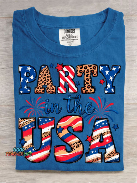 Party In The USA Decorative Pattern T-shirt