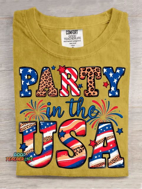 Party In The USA Decorative Pattern T-shirt