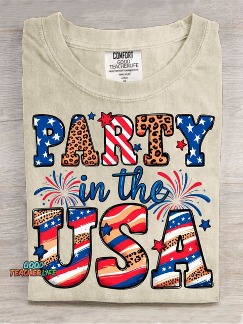 Party In The USA Decorative Pattern T-shirt