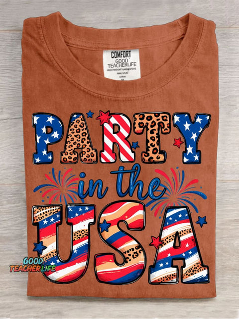 Party In The USA Decorative Pattern T-shirt