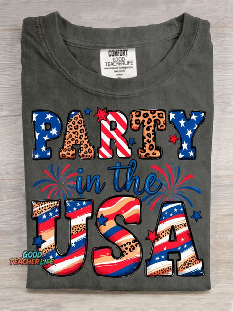 Party In The USA Decorative Pattern T-shirt