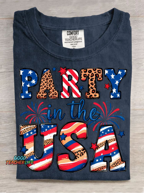 Party In The USA Decorative Pattern T-shirt