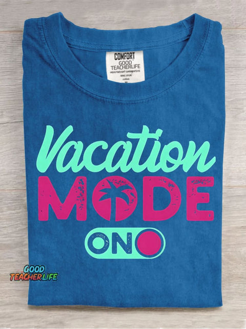 Vacation Mode On Decorative Pattern T-shirt