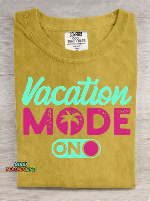 Vacation Mode On Decorative Pattern T-shirt
