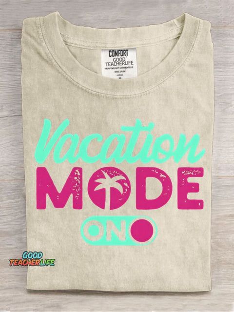 Vacation Mode On Decorative Pattern T-shirt