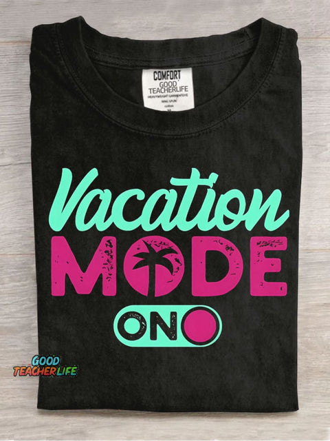 Vacation Mode On Decorative Pattern T-shirt
