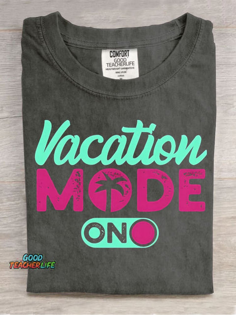 Vacation Mode On Decorative Pattern T-shirt