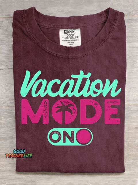 Vacation Mode On Decorative Pattern T-shirt