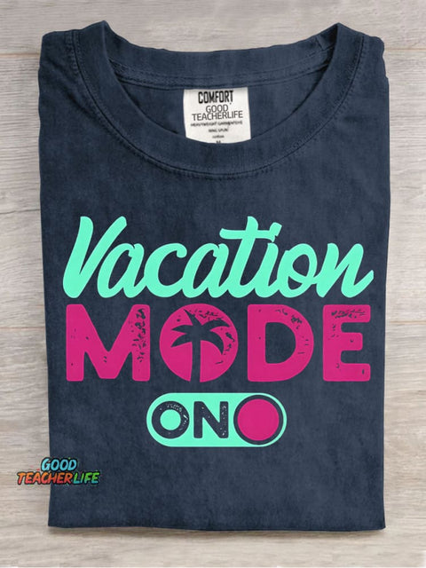 Vacation Mode On Decorative Pattern T-shirt