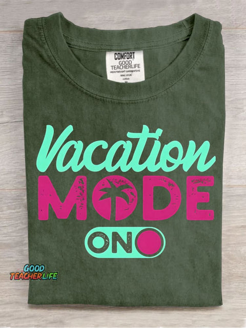 Vacation Mode On Decorative Pattern T-shirt