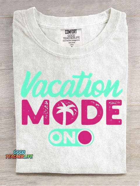 Vacation Mode On Decorative Pattern T-shirt
