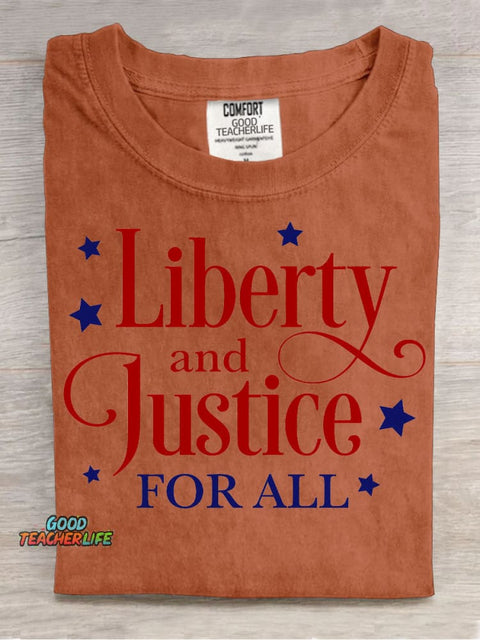 Liberty and Justice for All Teacher T-shirt