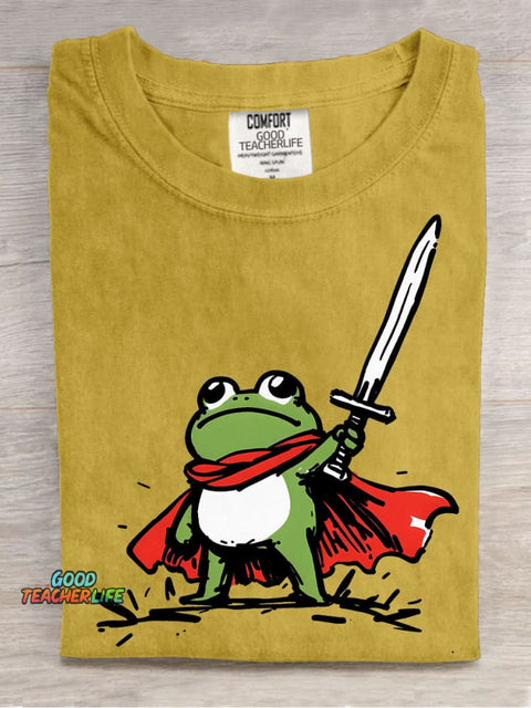 Frog Warrior Decorative Pattern T-shirt