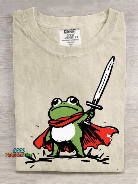 Frog Warrior Decorative Pattern T-shirt