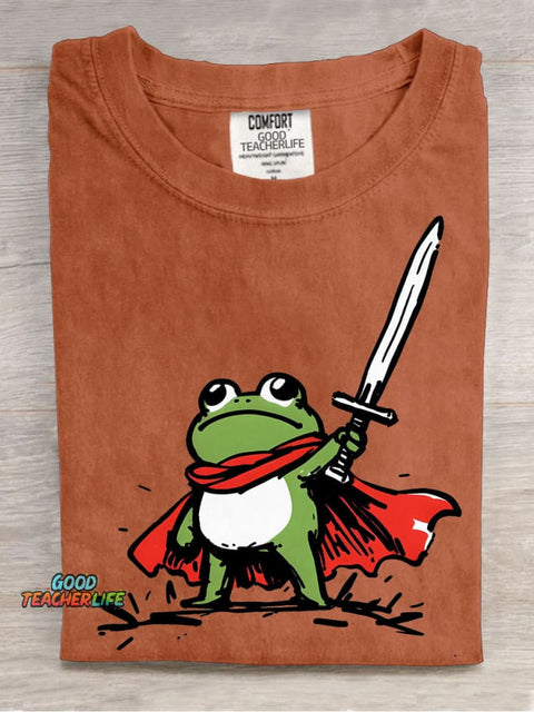 Frog Warrior Decorative Pattern T-shirt
