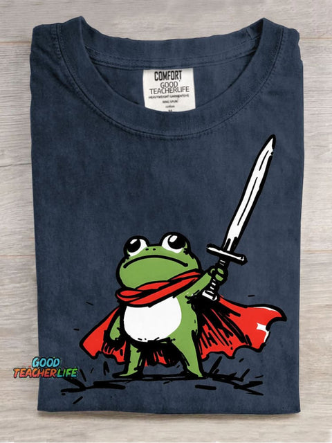 Frog Warrior Decorative Pattern T-shirt