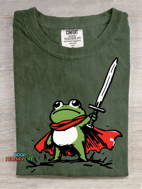 Frog Warrior Decorative Pattern T-shirt