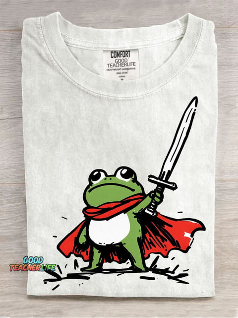 Frog Warrior Decorative Pattern T-shirt