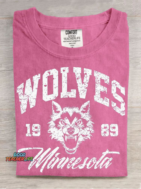 Retro Wolves Decorative Pattern T-shirt