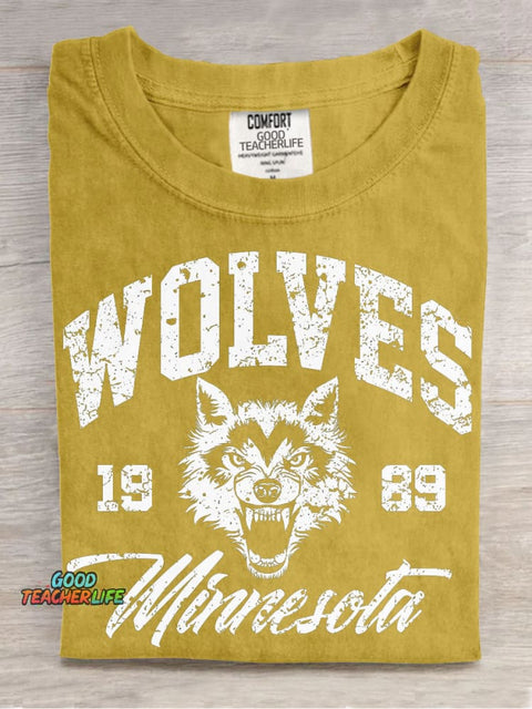Retro Wolves Decorative Pattern T-shirt