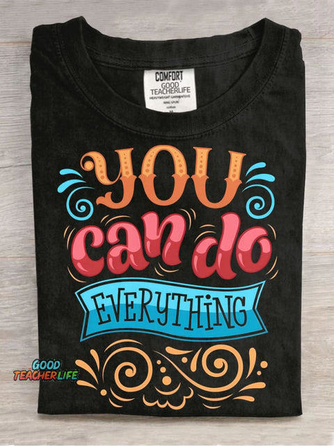 You Can Do Everthing Decorative Pattern T-shirt