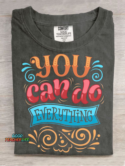 You Can Do Everthing Decorative Pattern T-shirt