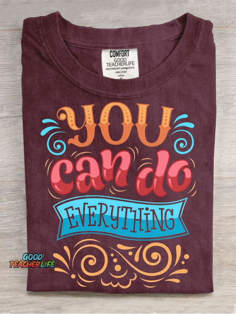 You Can Do Everthing Decorative Pattern T-shirt