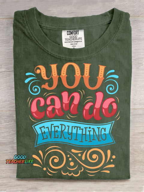 You Can Do Everthing Decorative Pattern T-shirt