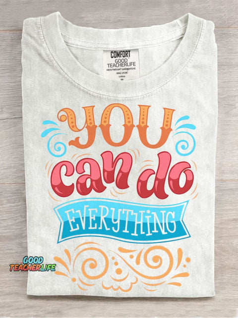 You Can Do Everthing Decorative Pattern T-shirt