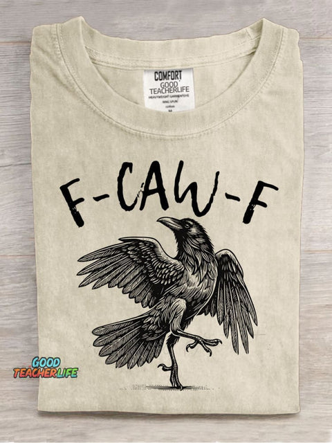 Crow F-CAW-F Decorative Pattern T-shirt