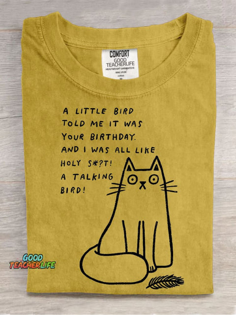 A Talking Bird! Decorative Pattern T-shirt