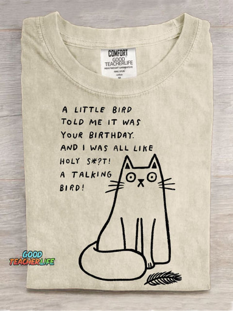 A Talking Bird! Decorative Pattern T-shirt