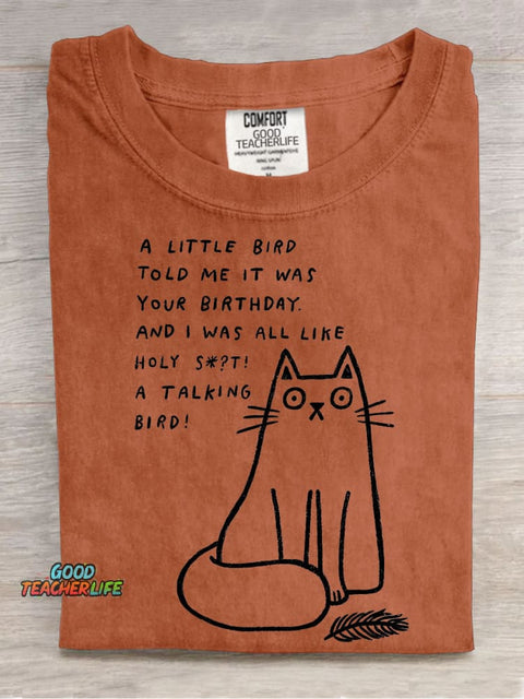 A Talking Bird! Decorative Pattern T-shirt