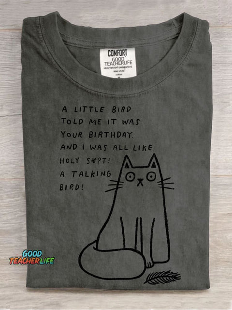 A Talking Bird! Decorative Pattern T-shirt