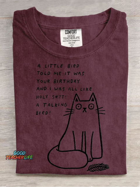A Talking Bird! Decorative Pattern T-shirt