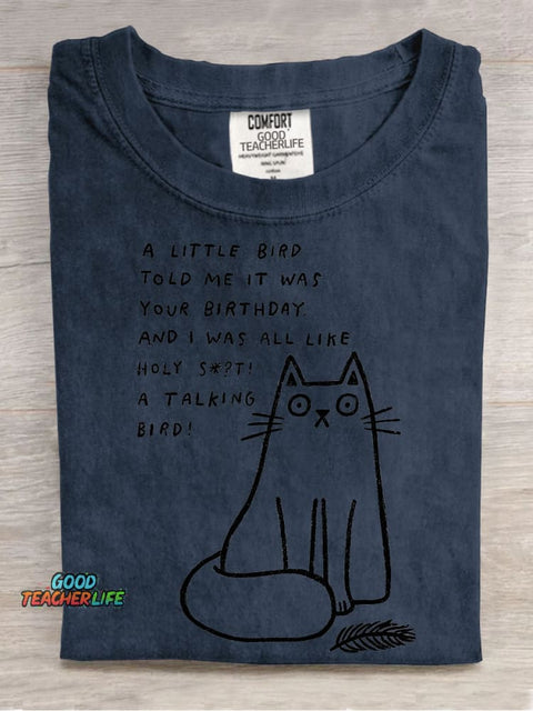 A Talking Bird! Decorative Pattern T-shirt