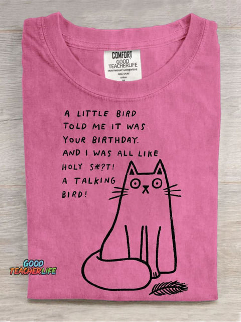 A Talking Bird! Decorative Pattern T-shirt