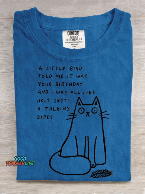 A Talking Bird! Decorative Pattern T-shirt